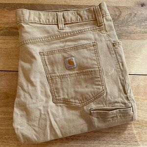 Carhartt - Mens Canvas Light Tan Cargo Workpants - W40 L30